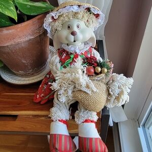 Vintage House of Lloyd Christmas Around the World Flossie Bunny Mop Polyester
